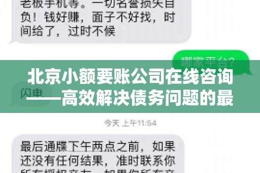 北京小额要账公司在线咨询——高效解决债务问题的最佳途径