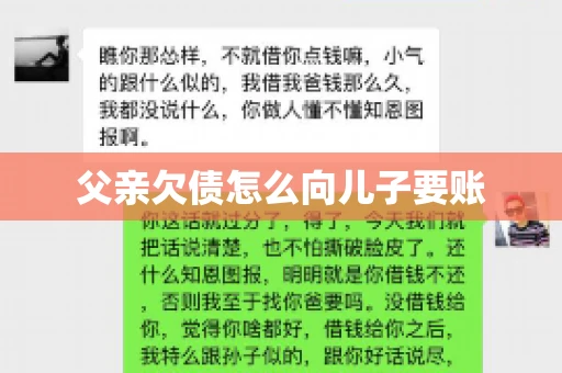 父亲欠债怎么向儿子要账