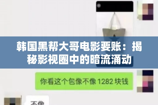 韩国黑帮大哥电影要账:揭秘影视圈中的暗流涌动 韩国黑帮大哥电影要账:揭秘影视圈中的暗流涌动