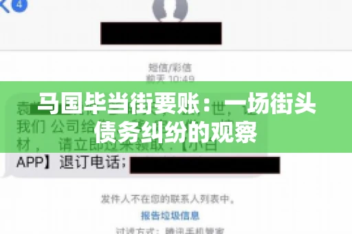 马国毕当街要账：一场街头债务纠纷的观察