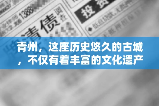 青州，这座历史悠久的古城，不仅有着丰富的文化遗产，也是商业活动频繁的地方。对于许多企业来说，应收账款的管理是日常运营中不可或缺的一环。那么，青州那里有要账的公司呢？今天，我们就来聊聊这个话题。