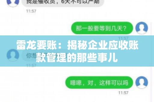 雷龙要账:揭秘企业应收账款管理的那些事儿 雷龙要账:揭秘企业应收账款管理的那些事儿