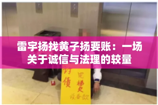 雷宇扬找黄子扬要账：一场关于诚信与法理的较量