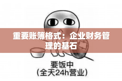 重要账簿格式：企业财务管理的基石