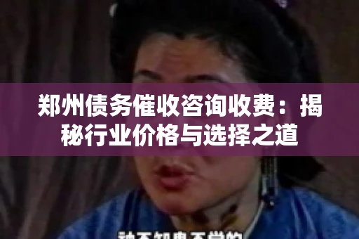 郑州债务催收咨询收费：揭秘行业价格与选择之道