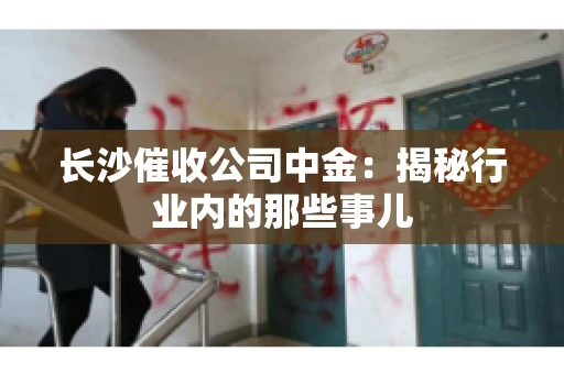 长沙催收公司中金：揭秘行业内的那些事儿